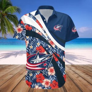 Columbus Blue Jackets Hawaiian Shirt Hibiscus Sport Style – NHL, NHL Hawaiian Shirt