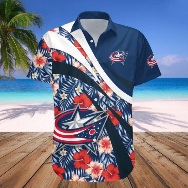 Columbus Blue Jackets Hawaiian Shirt Hibiscus Sport Style – NHL, NHL Hawaiian Shirt