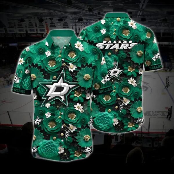 Dallas Hockey Hawaiian Shirt, Stars Hawaiian Shirt, Ice Hockey Hawaiian Shirt 16, NHL Hawaiian Shirt