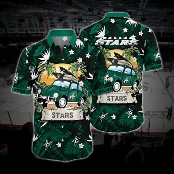 Dallas Hockey Hawaiian Shirt, Stars Hawaiian Shirt, Ice Hockey Hawaiian Shirt 3, NHL Hawaiian Shirt
