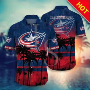 Columbus Blue Jackets NHL Hawaiian Shirt Style Hot Trending Summer, NHL Hawaiian Shirt