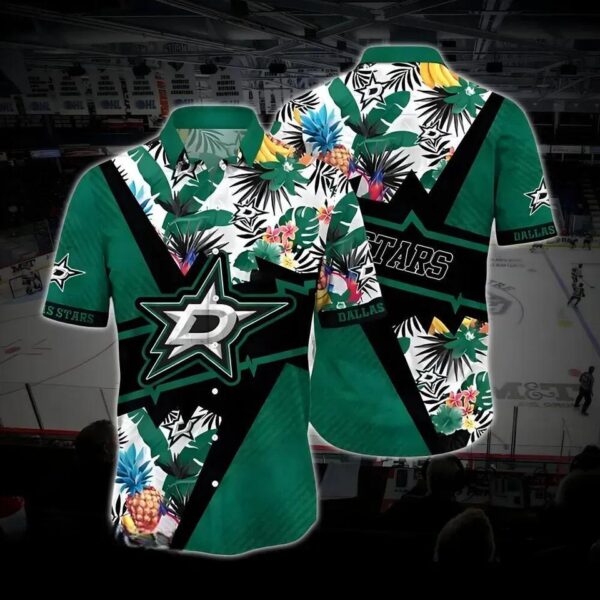 Dallas Hockey Hawaiian Shirt, Stars Hawaiian Shirt, Ice Hockey Hawaiian Shirt 4, NHL Hawaiian Shirt