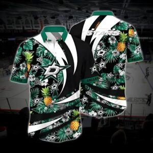 Dallas Hockey Hawaiian Shirt, Stars Hawaiian Shirt, Ice Hockey Hawaiian Shirt 5, NHL Hawaiian Shirt