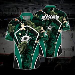 Dallas Hockey Hawaiian Shirt, Stars Hawaiian Shirt, Ice Hockey Hawaiian Shirt 6, NHL Hawaiian Shirt