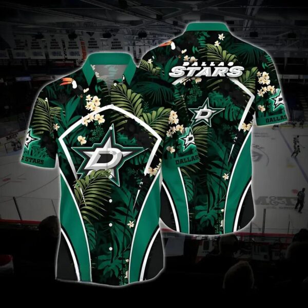 Dallas Hockey Hawaiian Shirt, Stars Hawaiian Shirt, Ice Hockey Hawaiian Shirt 6, NHL Hawaiian Shirt