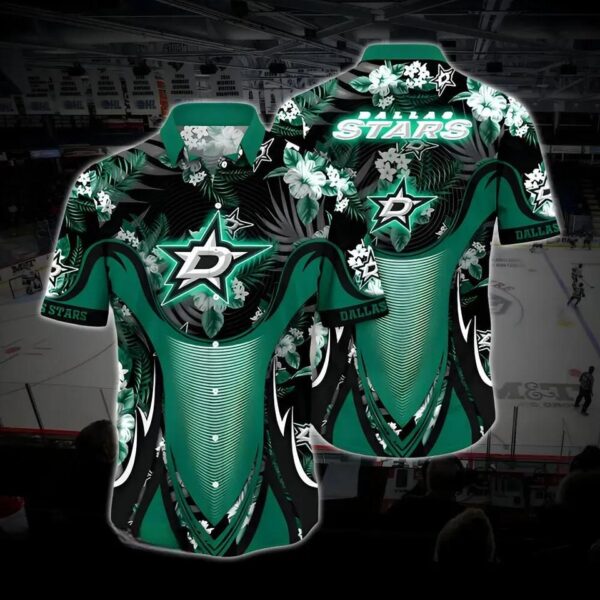 Dallas Hockey Hawaiian Shirt, Stars Hawaiian Shirt, Ice Hockey Hawaiian Shirt 7, NHL Hawaiian Shirt
