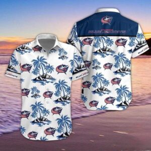Columbus Blue Jackets Summer Shirt Hawaiian Shirt, NHL Hawaiian Shirt