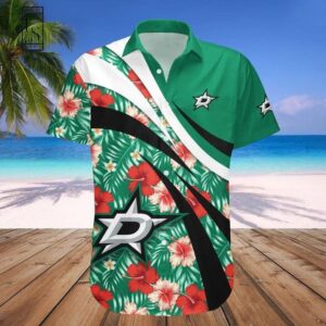 Dallas Stars Hawaii Shirt Hibiscus Sport Style, NHL Hawaiian Shirt