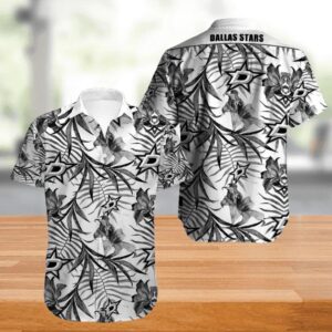 Dallas Stars Hawaiian Shirt Big Floral Button Up, NHL Hawaiian Shirt