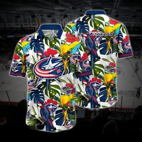 Columbus Hockey Hawaiian Shirt, Blue Jackets Hawaiian Shirt, Ice Hockey Hawaiian Shirt 20, NHL Hawaiian Shirt