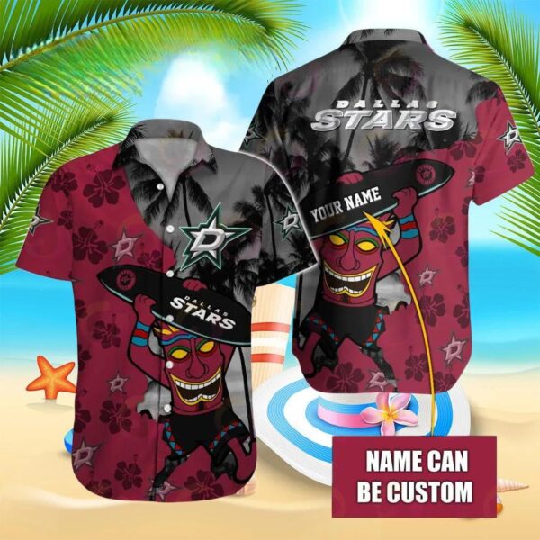 Nhl Dallas Stars Special Native Hawaiians Design Button Shirt, NHL Hawaiian Shirt