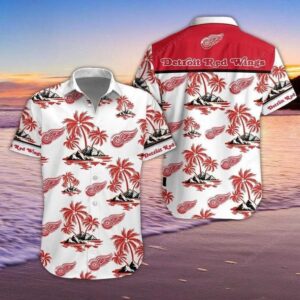 Detroit Red Wings Hawaiian Shirt 3, NHL Hawaiian Shirt