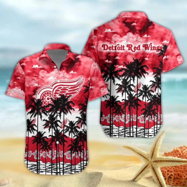 Detroit Red Wings Hawaiian Shirt 2, NHL Hawaiian Shirt