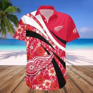 Detroit Red Wings Hawaiian Shirt Hibiscus Sport Style – NHL, NHL Hawaiian Shirt