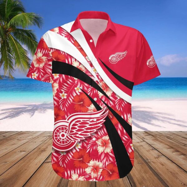 Detroit Red Wings Hawaiian Shirt Hibiscus Sport Style – NHL, NHL Hawaiian Shirt