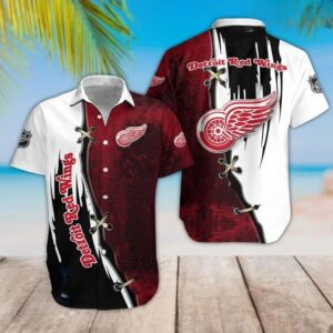 NHL Detroit Red Wings Hawaiian Shirt 2, NHL Hawaiian Shirt