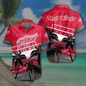 Nhl Detroit Red Wings Hawaiian Shirt 1, NHL Hawaiian Shirt