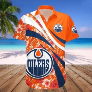 Edmonton Oilers Hawaii Shirt Hibiscus, NHL Hawaiian Shirt