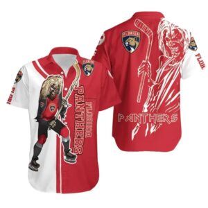Florida Panthers And Zombie For Fan Hawaiian Shirt, NHL Hawaiian Shirt