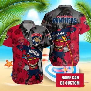 Nhl Florida Panthers Special Native Hawaiians Design Button Shirt, NHL Hawaiian Shirt