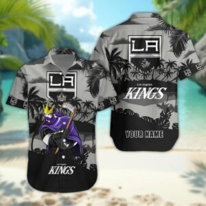 Los Angeles Kings Personalized Hawaiian Shirt – Custom Name, NHL Hawaiian Shirt