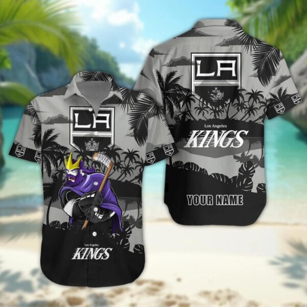 Los Angeles Kings Personalized Hawaiian Shirt – Custom Name, NHL Hawaiian Shirt