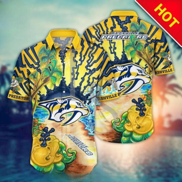Nashville Predators Aloha Island Hawaii Shirt, NHL Hawaiian Shirt