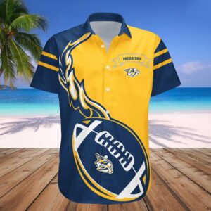 Nashville Predators Hawaiian Shirt  Flame Ball – NHL, NHL Hawaiian Shirt