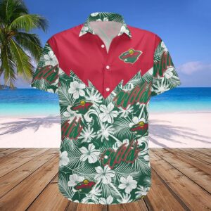 Minnesota Wild Hawaiian Shirt Tropical Seamless- NHL, NHL Hawaiian Shirt