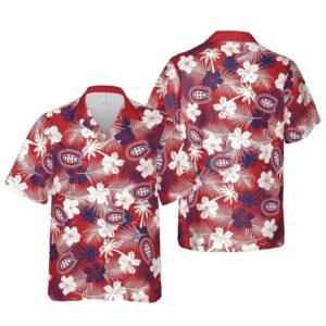 Montreal Canadiens NFL Montreal Hawaiian Graphic Print Short Sleeve Hawaiian Shirt, NHL Hawaiian Shirt