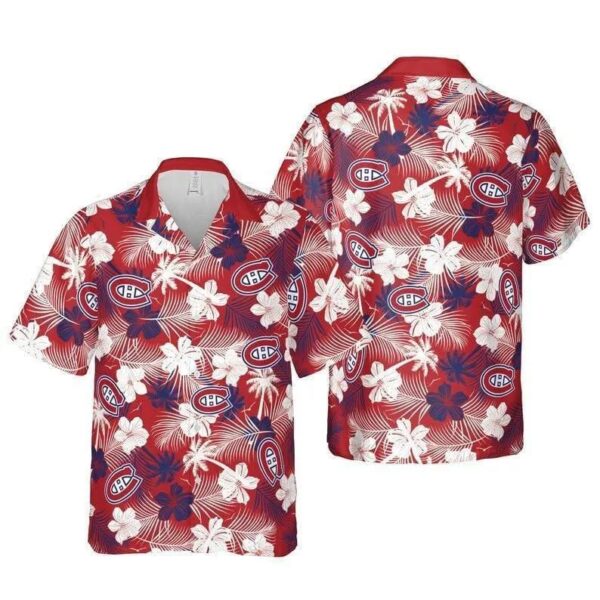Montreal Canadiens NFL Montreal Hawaiian Graphic Print Short Sleeve Hawaiian Shirt, NHL Hawaiian Shirt