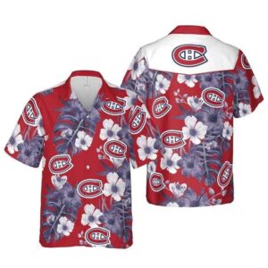 Montreal Canadiens NHL Hawaiian Graphic Print Short Sleeve Hawaiian Shirt, NHL Hawaiian Shirt