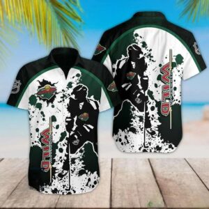 Minnesota Wild NHL Splash 3D Hawaiian Shirt, NHL Hawaiian Shirt