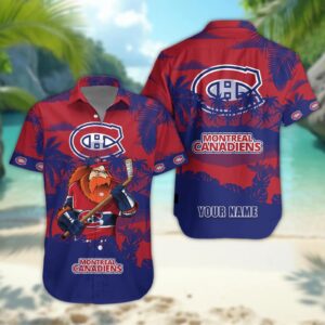 Montreal Canadiens Personalized Hawaiian Shirt – Custom Name, NHL Hawaiian Shirt