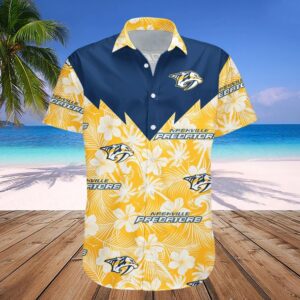 Nashville Predators Hawaiian Shirt Tropical Seamless- NHL, NHL Hawaiian Shirt