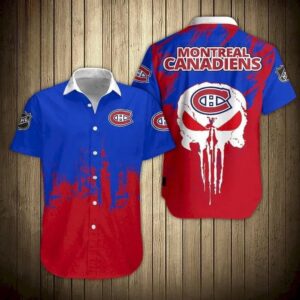 Montreal Canadiens The Punisher Hawaiian Shirt, NHL Hawaiian Shirt