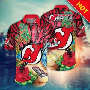New Jersey Devils Aloha Island Hawaii Shirt, NHL Hawaiian Shirt