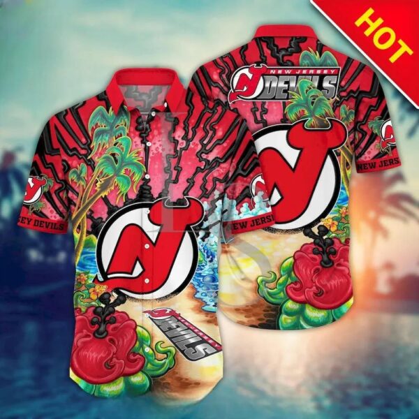 New Jersey Devils Aloha Island Hawaii Shirt, NHL Hawaiian Shirt