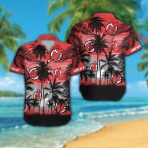New Jersey Devils Hawaiian Shirt 1, NHL Hawaiian Shirt