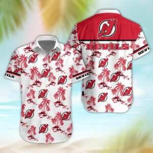 New Jersey Devils Aloha Shirt, NHL Hawaiian Shirt