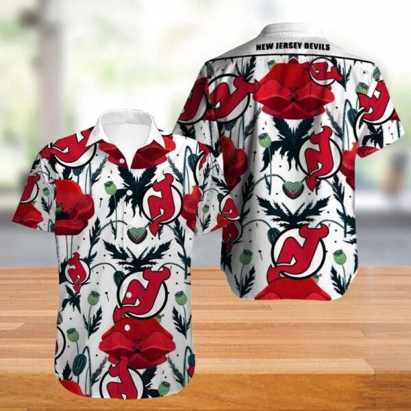 New Jersey Devils Hawaiian Shirt 3, NHL Hawaiian Shirt
