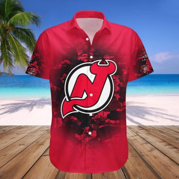 New Jersey Devils Hawaiian Shirt Camouflage Vintage – NHL, NHL Hawaiian Shirt