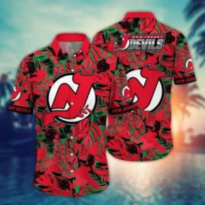 New Jersey Devils NHL Hawaiian Shirt Coconut Water Aloha Shirt, NHL Hawaiian Shirt