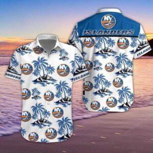 New York Islanders Coconut Tree Hawaiian Shirt, NHL Hawaiian Shirt