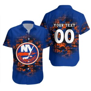 New York Islanders Hawaiian Shirt Camouflage Vintage – NHL, NHL Hawaiian Shirt
