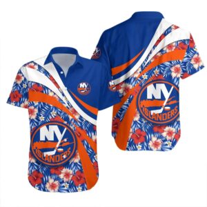 New York Islanders Hawaiian Shirt Hibiscus Sport Style – NHL 1, NHL Hawaiian Shirt