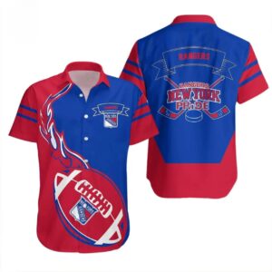 New York Rangers Hawaii Shirt Flame Ball, NHL Hawaiian Shirt