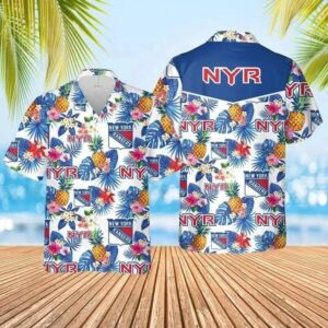 New York Rangers Hawaiian Shirt, Beach Shorts, NHL Hawaiian Shirt