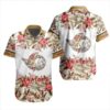 NHL Ottawa Senators Flower Pattern White 3D Hawaiian Shirt, NHL Hawaiian Shirt