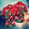 Ottawa Senators Flamigo Hawaiian Shirt, Aloha Hawaiian Shirt, NHL Hawaiian Shirt